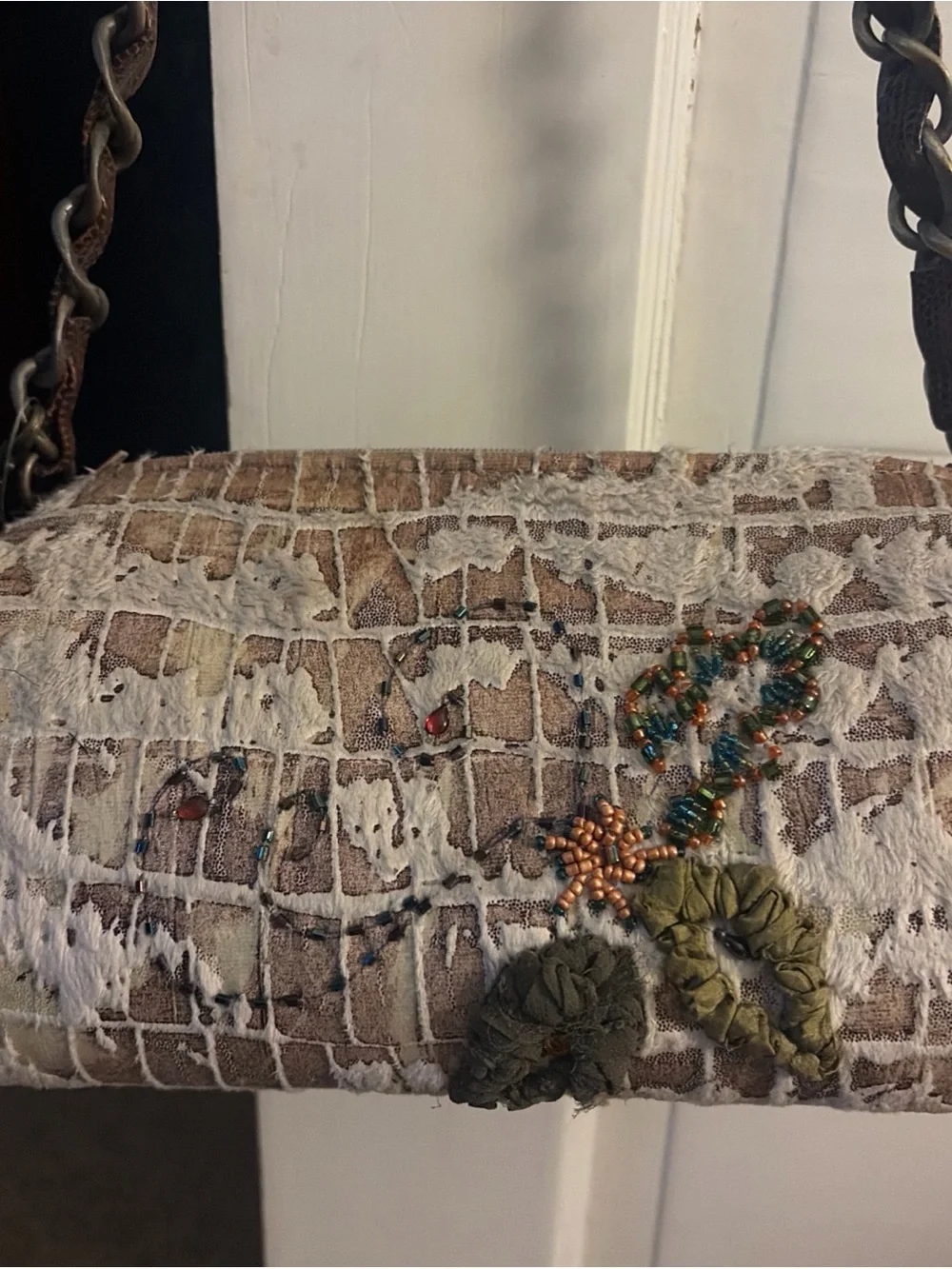 Mary Frances ornate wristlet